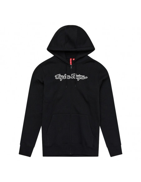 Troy Lee Designs Zip Up Signature Hoodie - Svart