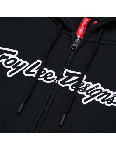 Troy Lee Designs Zip Up Signature Hoodie - Svart