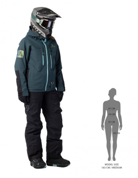 Scott Jacket Ws Snow Flex Dryo - Aruba green