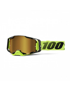 100% ARMEGA Glasögon Neon Yellow - Mirror Gold Lens