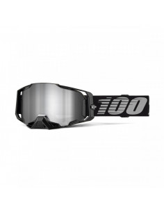 100% ARMEGA Goggle Black - Silver Flash Mirror Lens