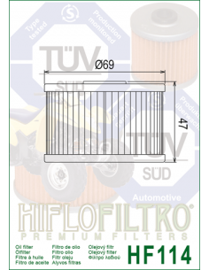 HiFlo oljefilter HF114 2