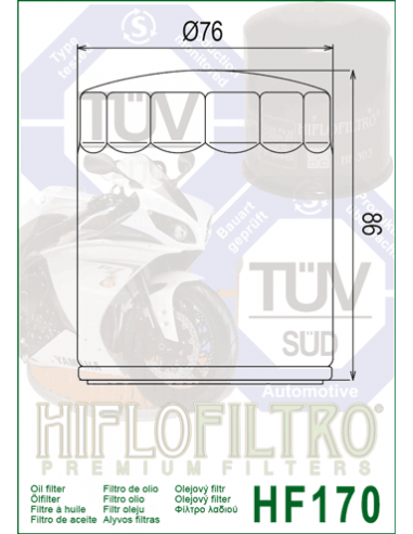 HiFlo oljefilter HF170B