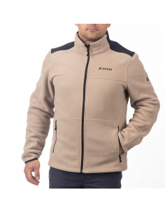 Klim Teton Crest Fleece Jacket Montana - Beige/Svart