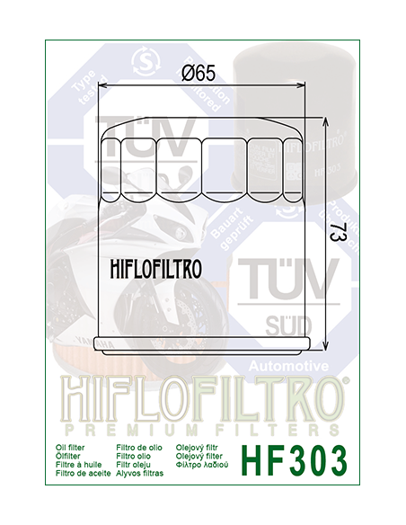 HiFlo oljefilter HF303