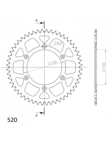 Supersprox Alu bakdrev KTM/Husqv./Husab.