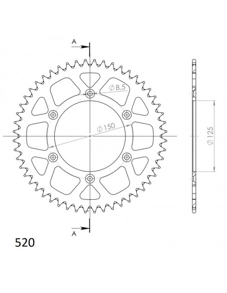Supersprox Alu bakdrev KTM/Husqv./Husab.