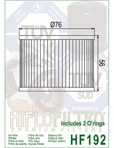 Hiflo oljefilter HF192