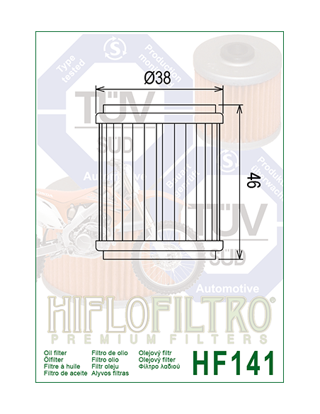 HiFlo oljefilter HF141