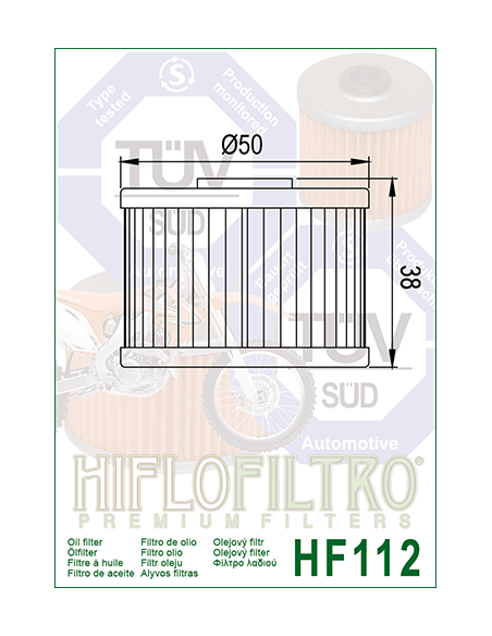 HiFlo oljefilter HF112