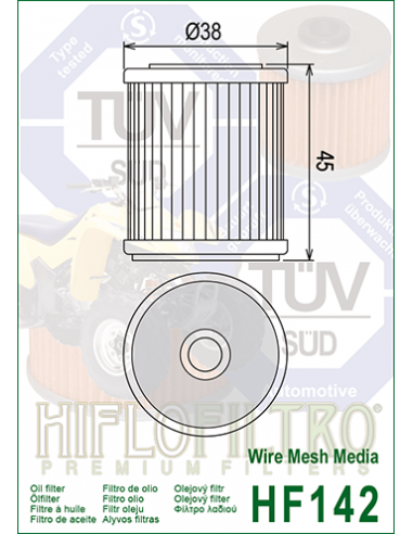 HiFlo oljefilter HF142