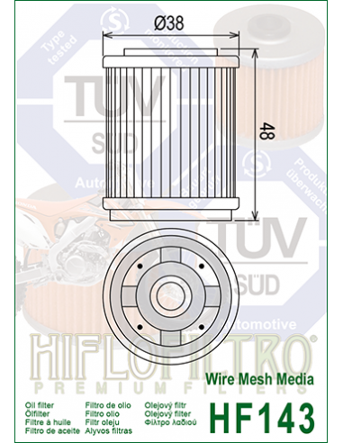 HiFlo oljefilter HF143