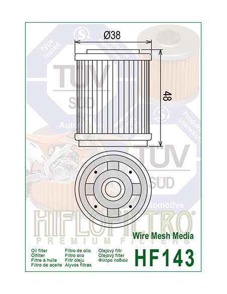 HiFlo oljefilter HF143
