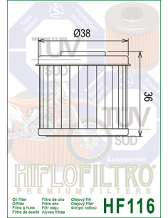 HiFlo oljefilter HF116 2