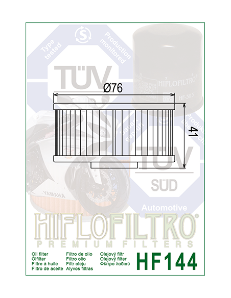 HiFlo oljefilter HF144