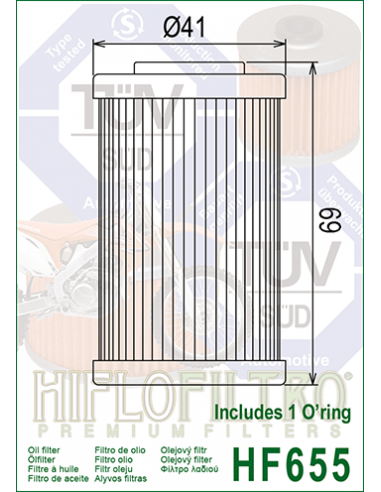 HiFlo oljefilter HF655