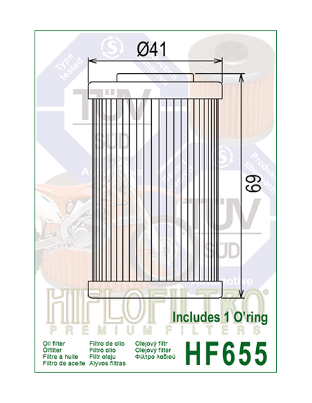 HiFlo oljefilter HF655
