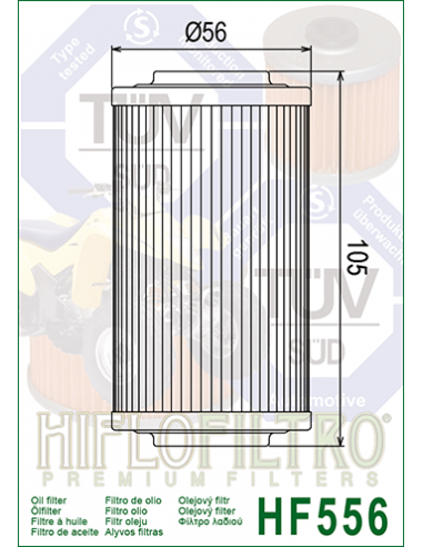HiFlo oljefilter HF556