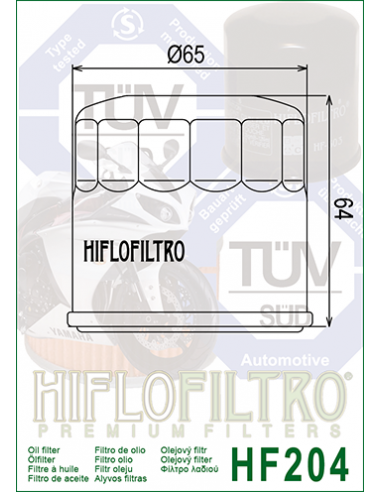 HiFlo oljefilter HF204
