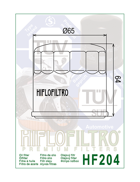 HiFlo oljefilter HF204