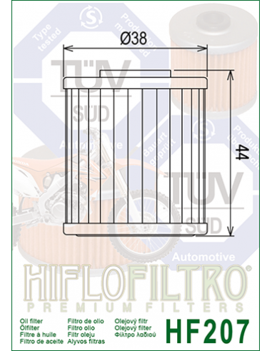 HiFlo oljefilter HF207