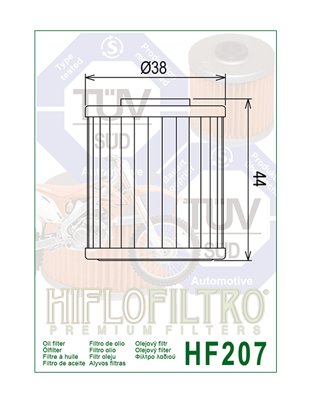 HiFlo oljefilter HF207