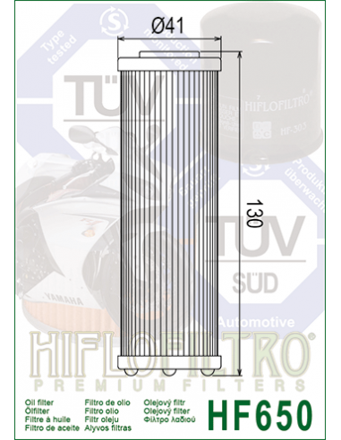 HiFlo oljefilter HF650