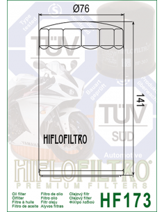 HiFlo oljefilter HF173C krom 2