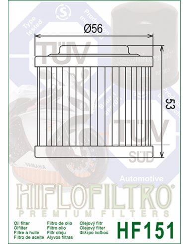 HiFlo oljefilter HF151