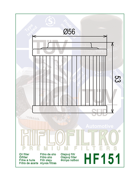 HiFlo oljefilter HF151