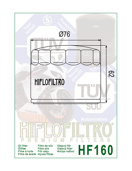 HiFlo oljefilter HF160