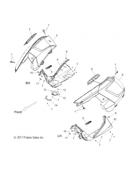 Polaris Proride Sidokåpa VÄ&HÖ- Blanksvart