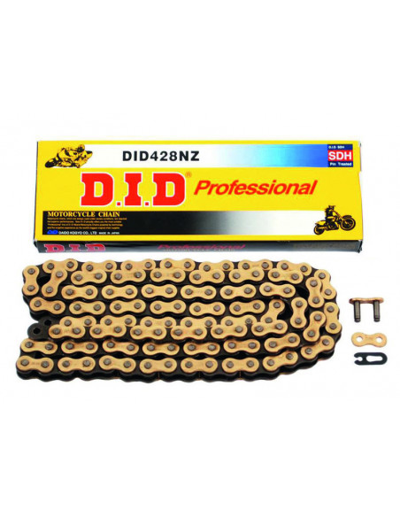DID Kedja NZ 428 P CLIP 136 länkar - Guld/Svart